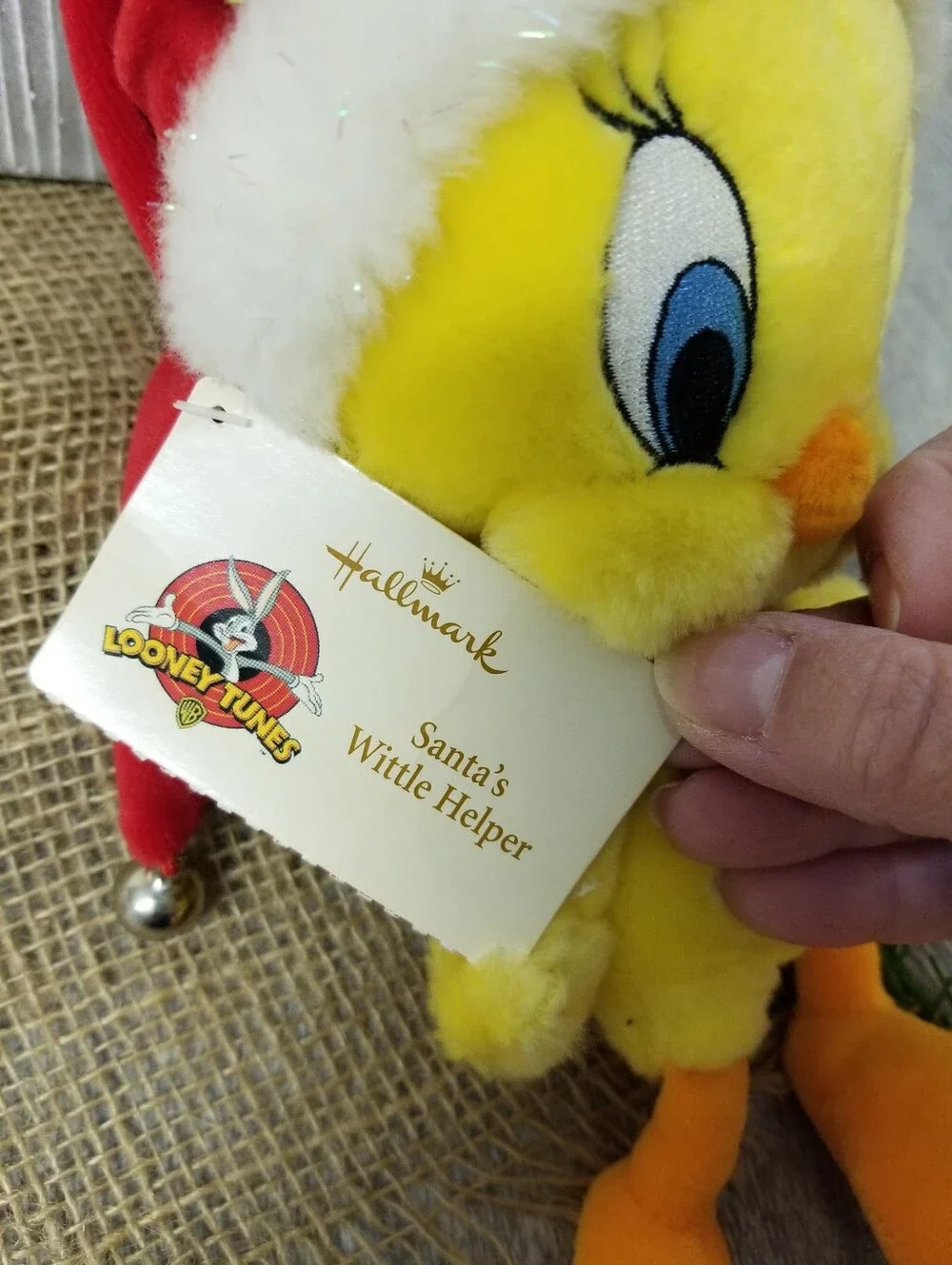 Retired Hallmark Tweety Bird Santa Plush